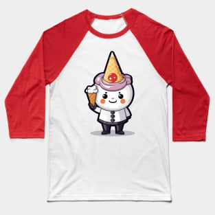 kawaii ice cream cone junk food T-Shirt cute  funny Baseball T-Shirt